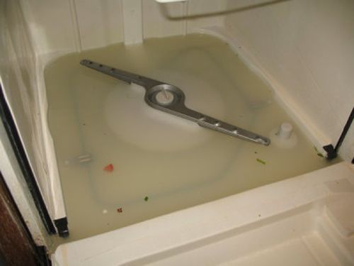  Water in the dishwasher