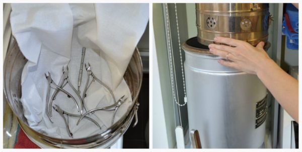  Autoclaving manicure tools