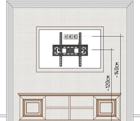  TV installation in the living room