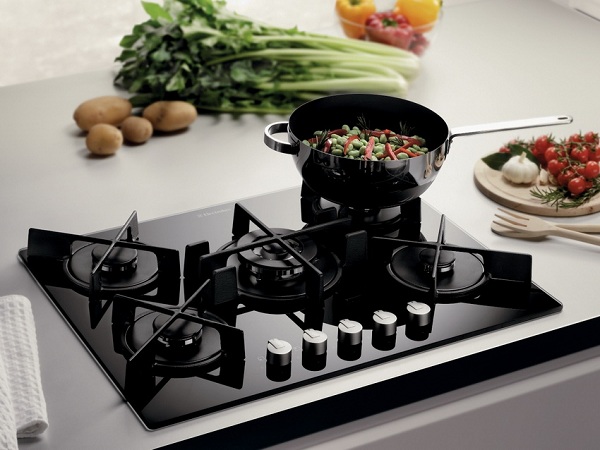  Gas stove with glass ceramics