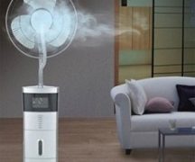  Fan with air humidifier